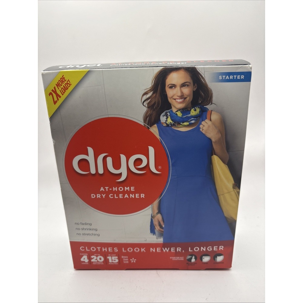 Dryel At Home Dry Cleaner Starter Kit New Sealed 4 Loads